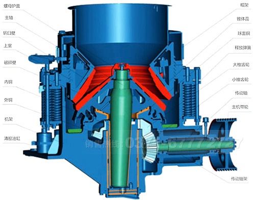 花崗巖圓錐破碎機結(jié)構(gòu)圖