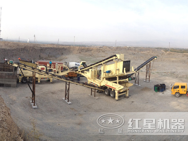 移動破碎站作業(yè)現場