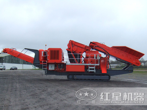 全套的移動(dòng)礦山破碎站的生產(chǎn)線展示