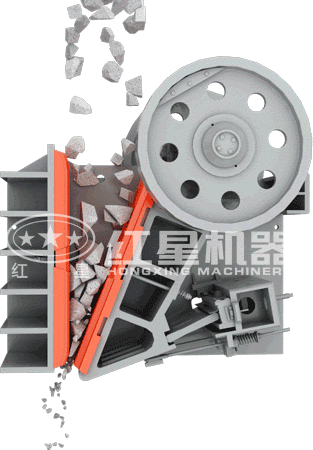 鄂式破碎機(jī)工作原理圖 鄂式破碎機(jī)工作原理圖