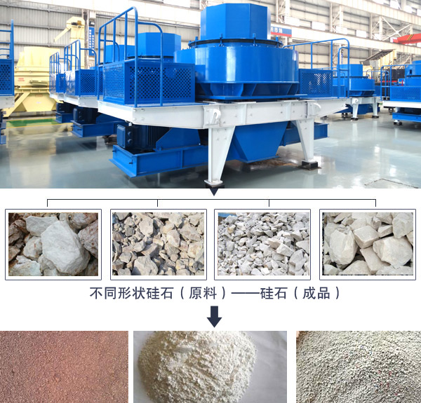 硅石制砂機加工成效圖