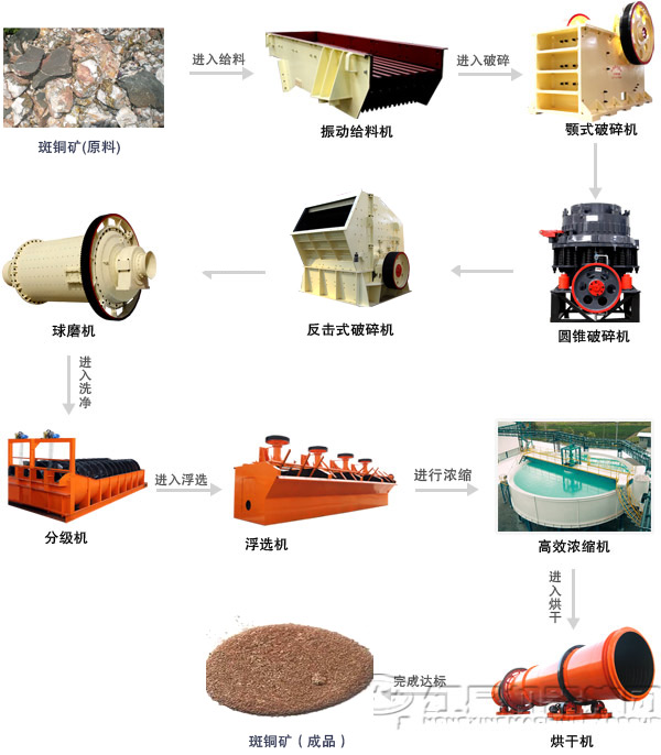 斑銅礦選礦工藝流程
