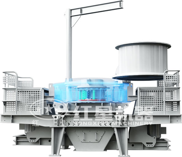 石英石制砂機(jī)內(nèi)部結(jié)構(gòu)圖