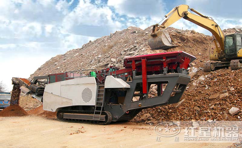 可流動破碎機(jī)現(xiàn)場工作圖 可流動破碎機(jī)現(xiàn)場工作圖