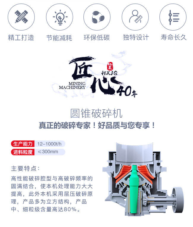 紅星機(jī)器圓錐破碎機(jī)優(yōu)勢(shì)圖