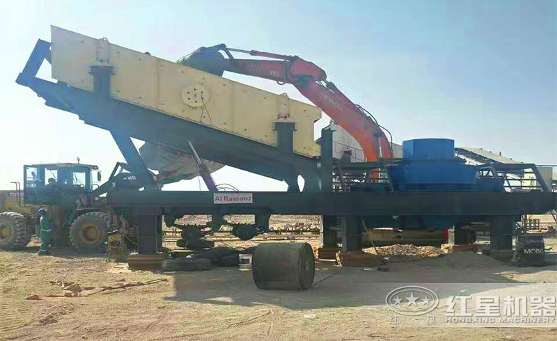 山沙制砂篩選一體機作業(yè)現(xiàn)場 山沙制砂篩選一體機作業(yè)現(xiàn)場