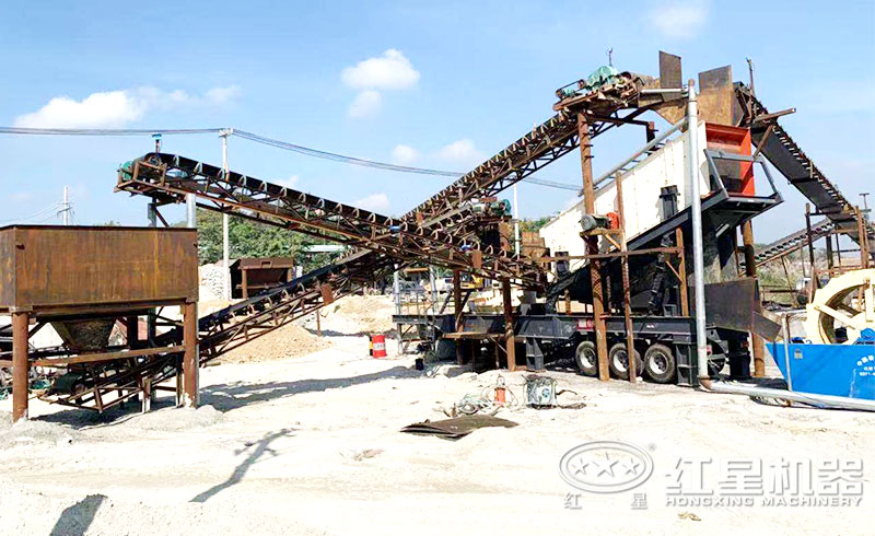 移動錘式制砂機用戶現(xiàn)場