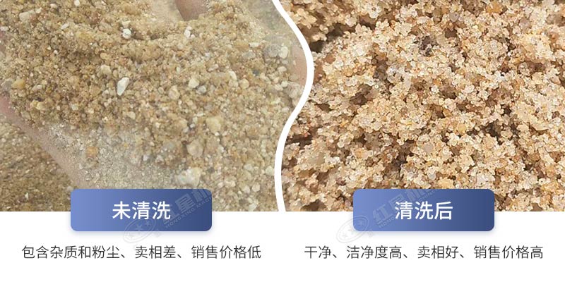 沙子清洗前后對(duì)比 沙子清洗前后對(duì)比